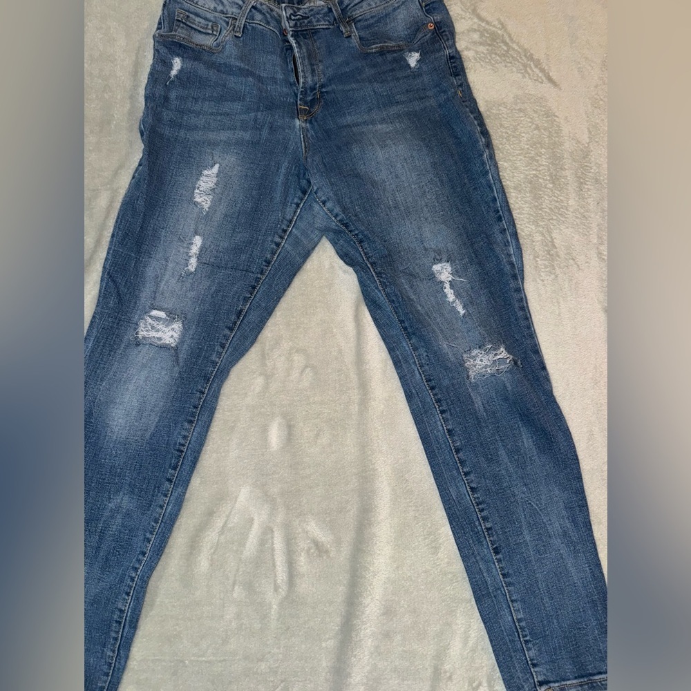 Old Navy Blue Skinny Jeans - Picture 2 of 8